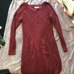 Maroon Sweater Dress